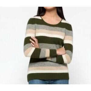 41 Hawthorn Rella 100% cashmere striped crewneck sweater - Medium